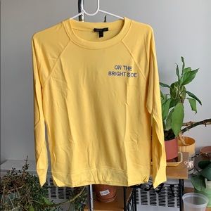 NWT Jcrew on the bright side yellow top size med